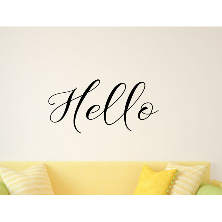 Red Barn Decals Hello Vinyl Wall Decal Wayfair